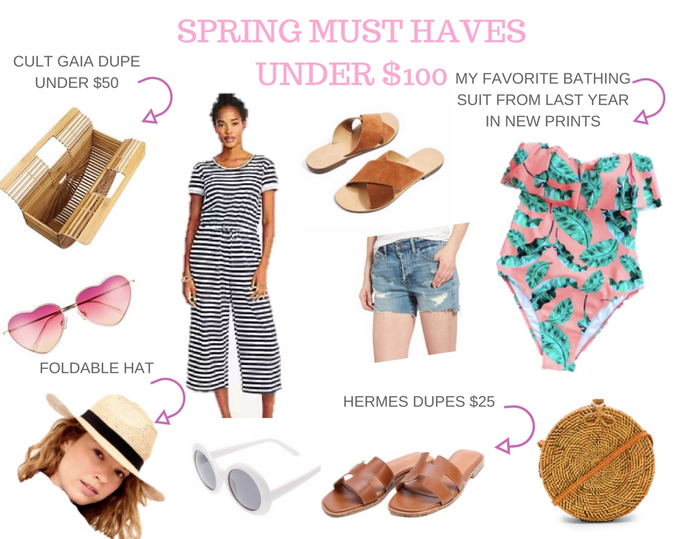 spring must haves under $100. what we both need for spring trips!