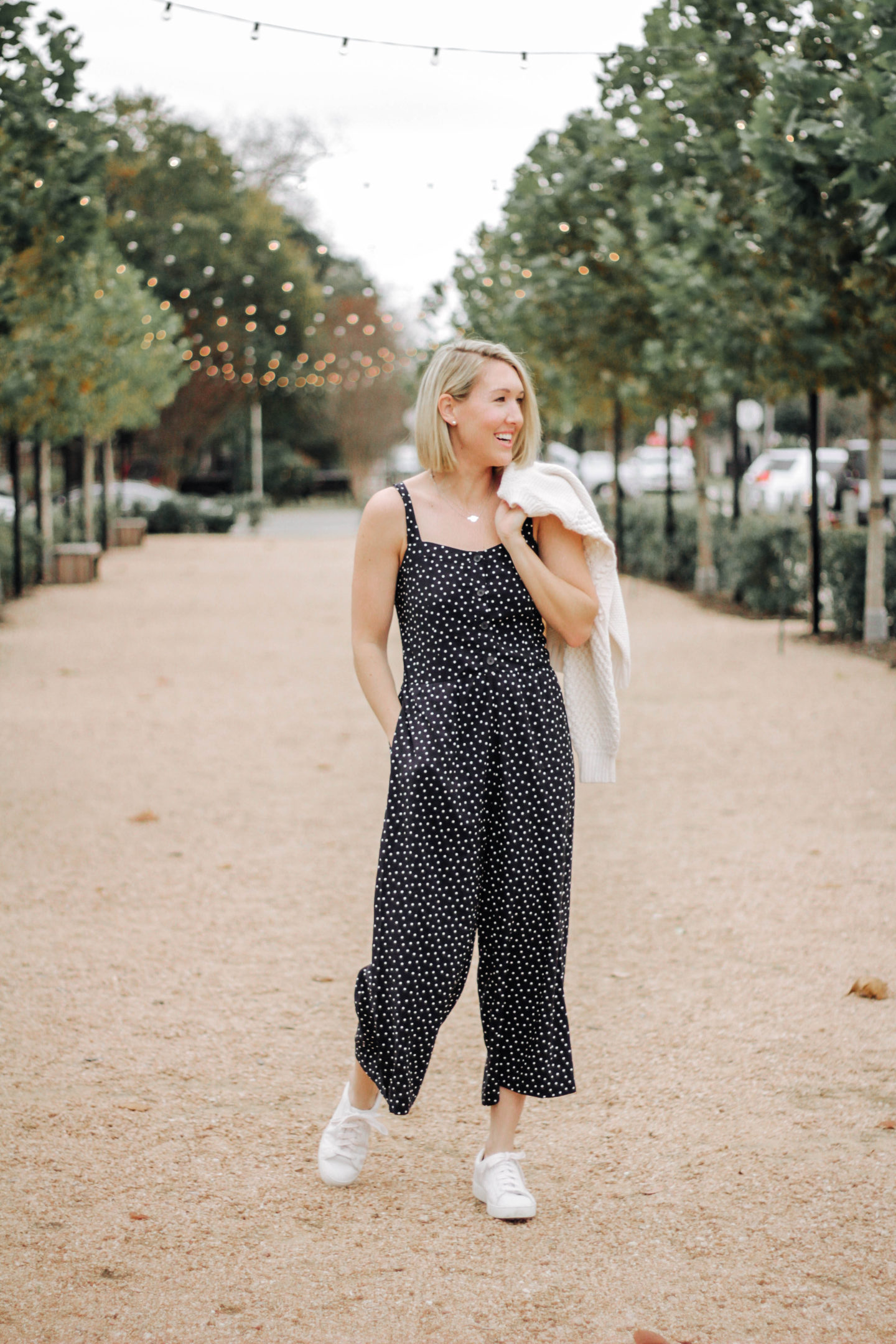 LOFT dotted jumpsuit